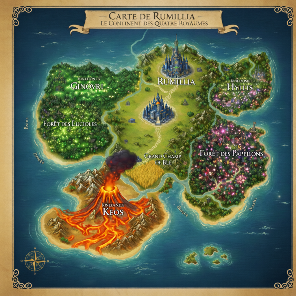 carte du monde de Rumillia